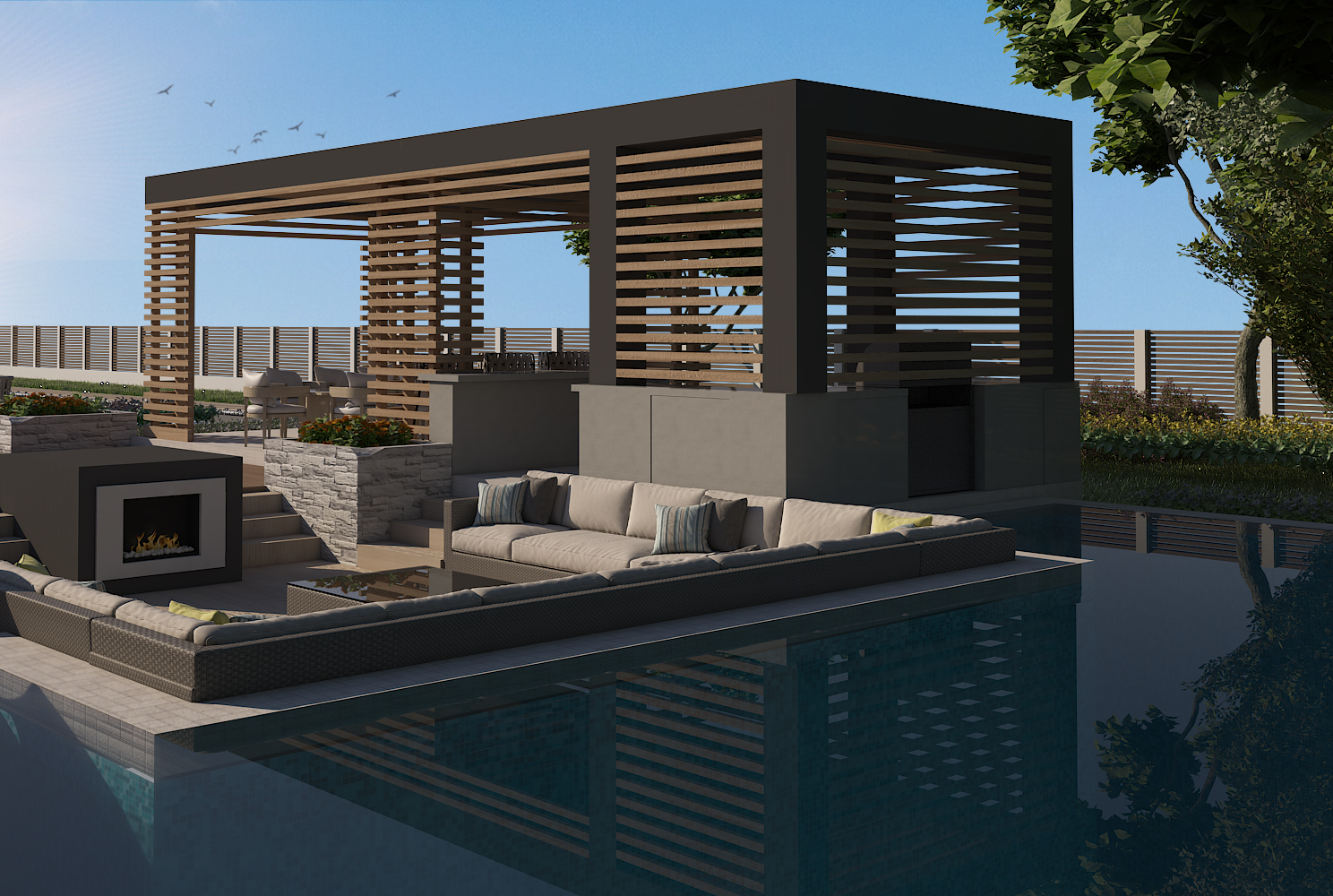 Backyard garden design in Houston city-13