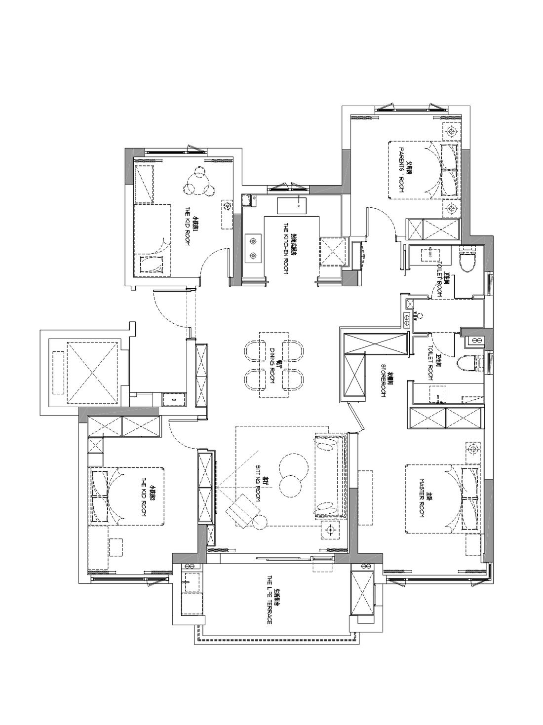 混搭风平层设计丨菲拉设计-2