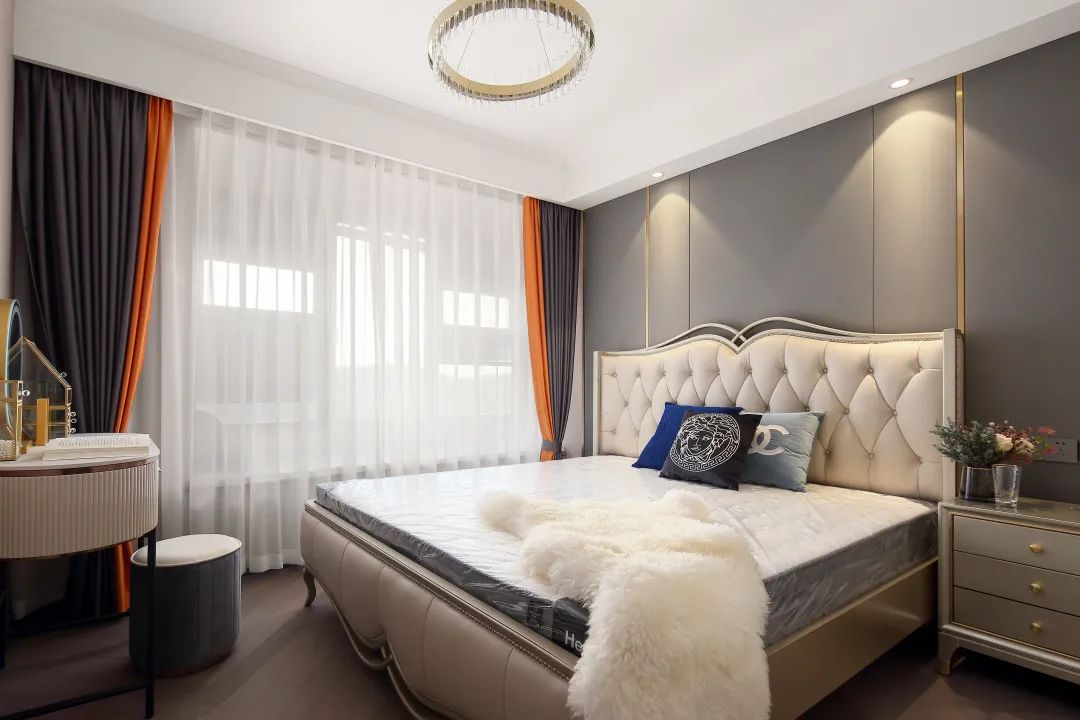 美式轻奢三室两厅丨锦华装饰-20