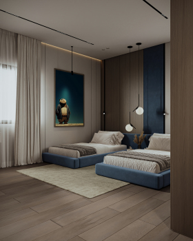 Blue Comfort Double Bedroom | Interior Design