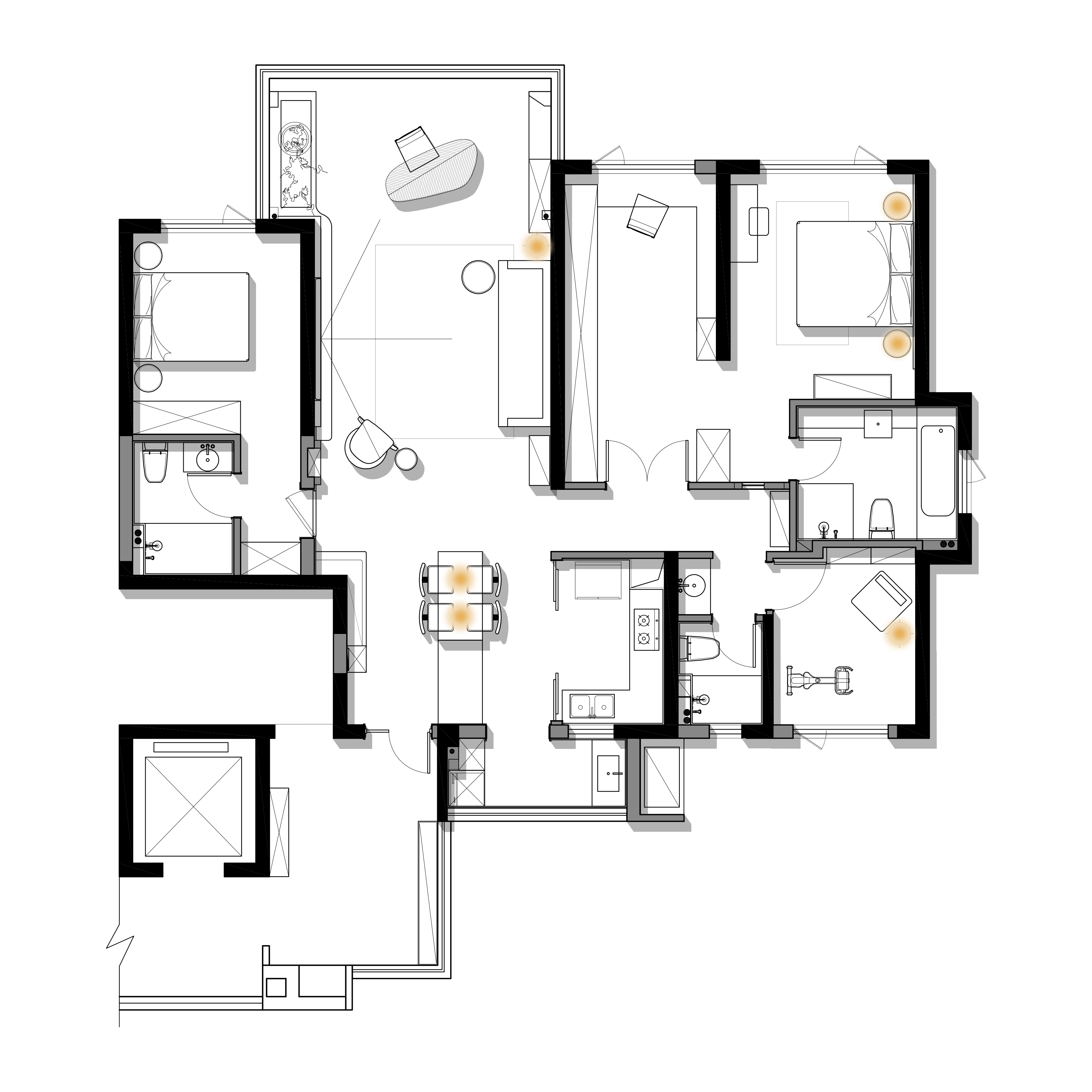 《绿笙》157㎡精装改造丨宏福樘设计-40