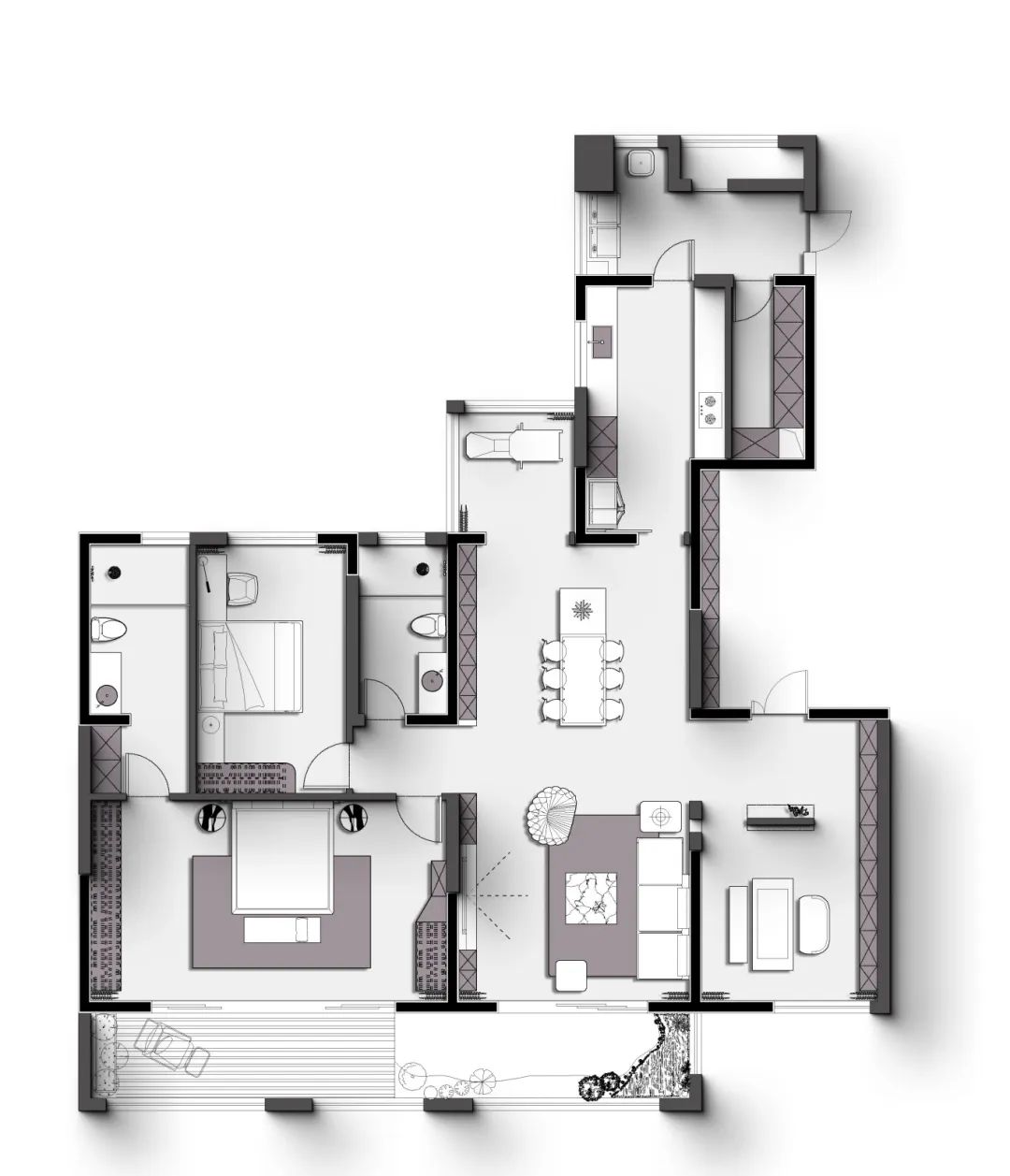 城南华府 178㎡现代中式住宅设计丨Realitymgs-8
