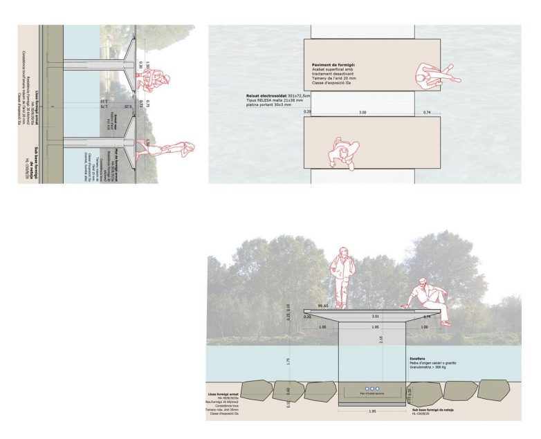 西班牙曼略市无护栏可被淹没的人行桥丨Sau Taller d’Arquitectura-36