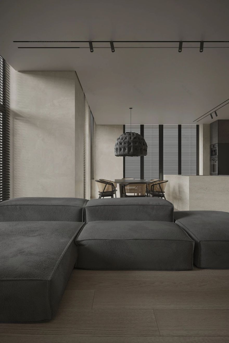 Ivan Honcharenko 打造 100㎡高级灰空间,简约而细腻-0