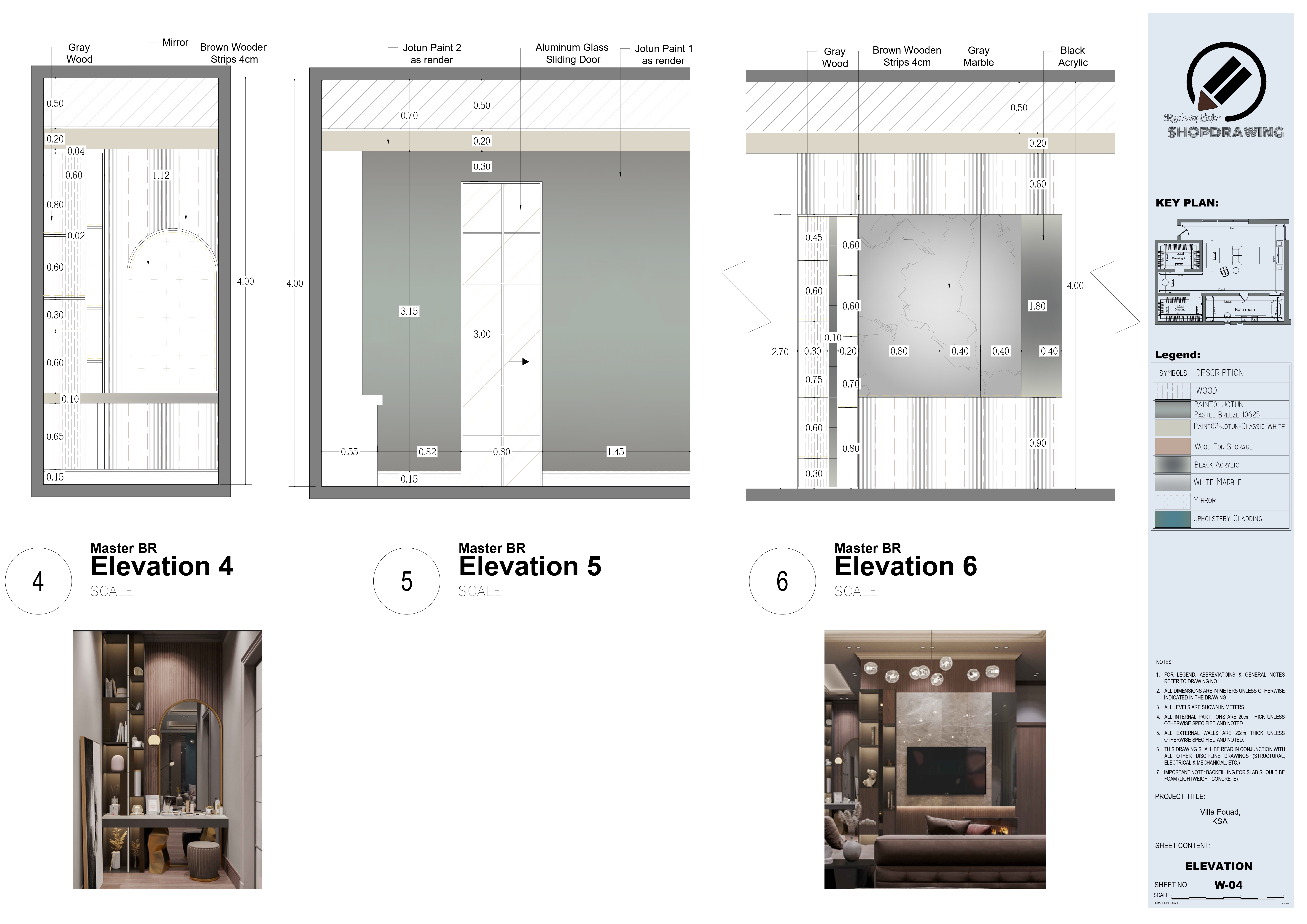 Shop Drawing For Master Bedroom in KSA-5