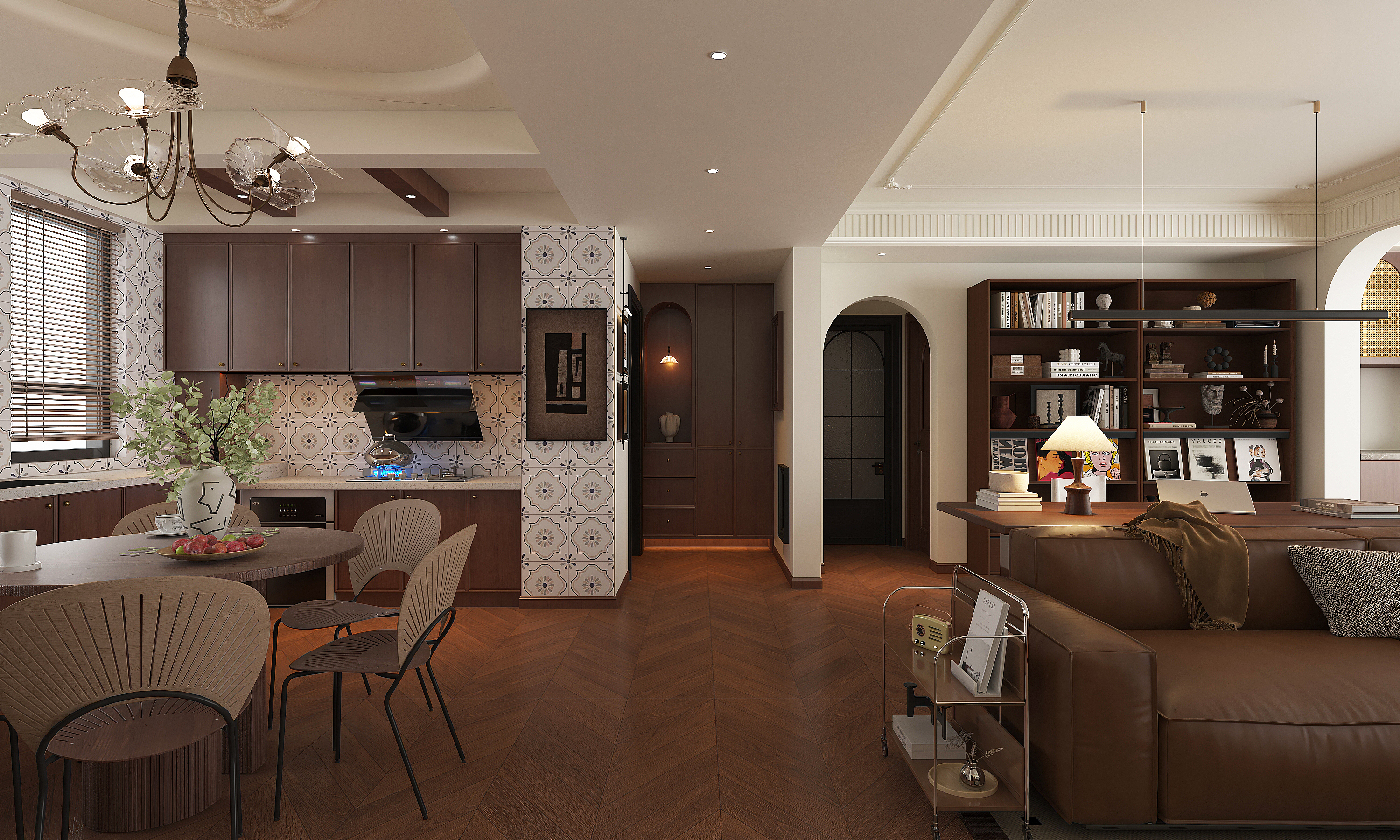 162㎡中古风三居室//美拉德配色美到心坎-3