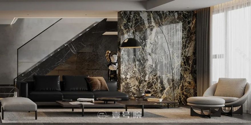 中梁·江督府高级黑家居设计丨壹号院空间-14