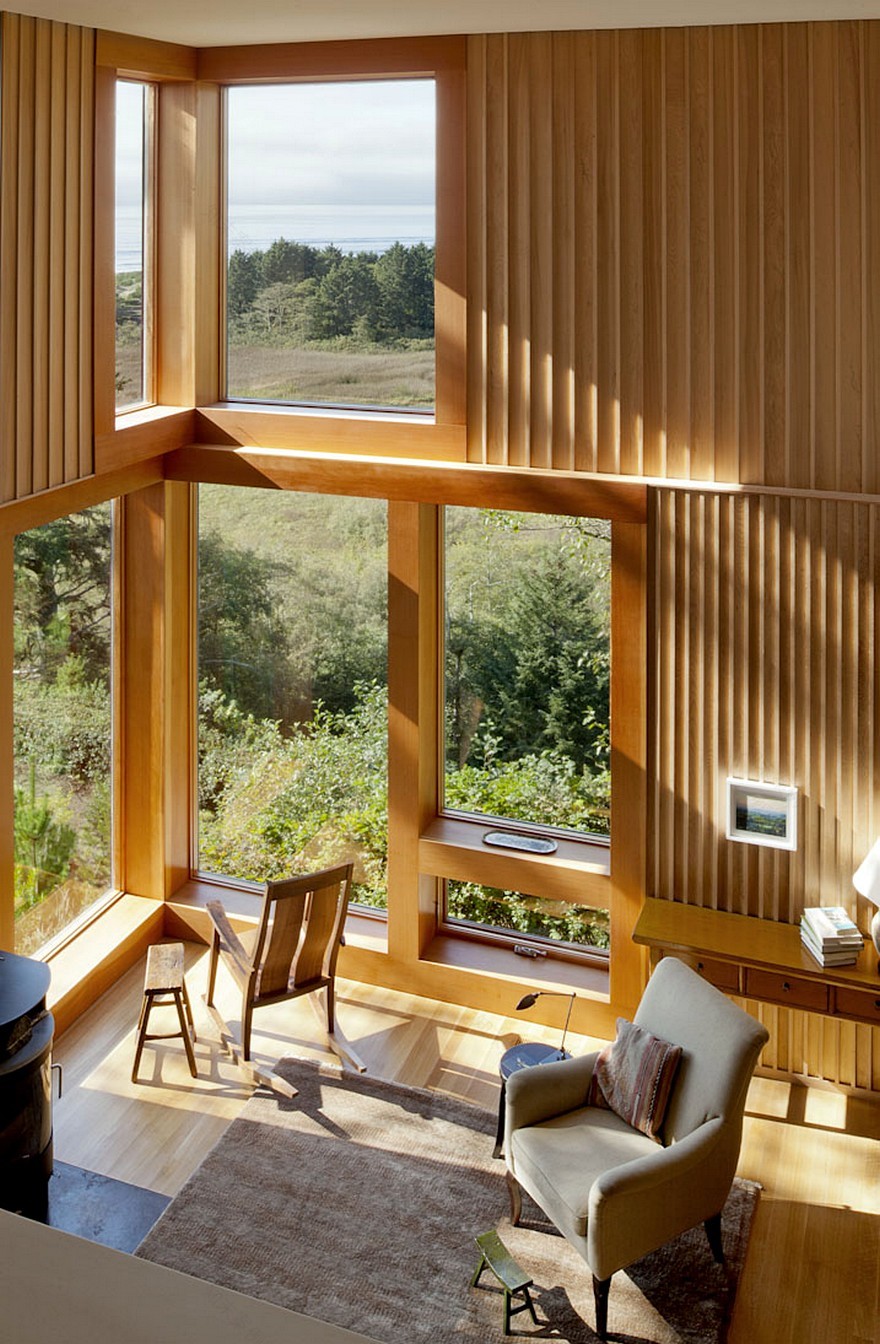 俄勒冈海岸内斯库文海滩别墅,木石交融的简约魅力-12