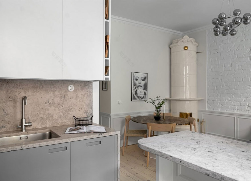 斯德哥尔摩白色砖墙公寓,混搭风格魅力十足-6