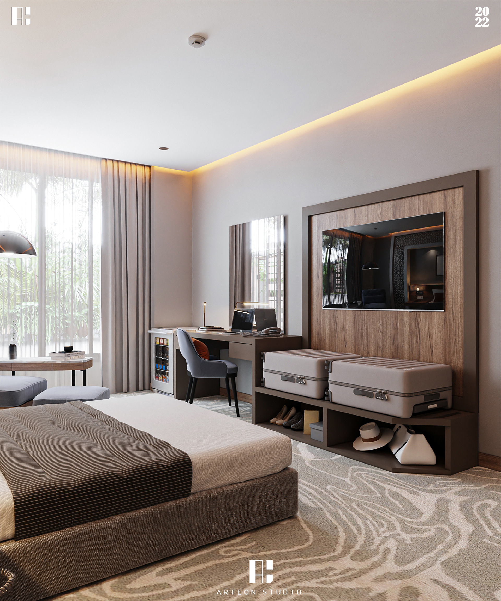 SINGLE HOTEL ROOM 室内设计-9