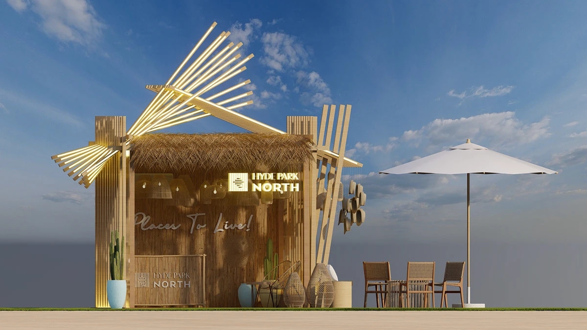 超有氛围的商业户外露营地屋美陈 网红打卡地展陈设计-0