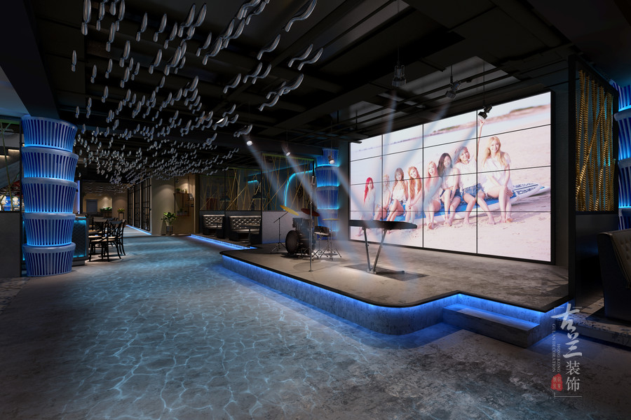 成都鱼主题餐厅 | 工业风邂逅海洋元素-2