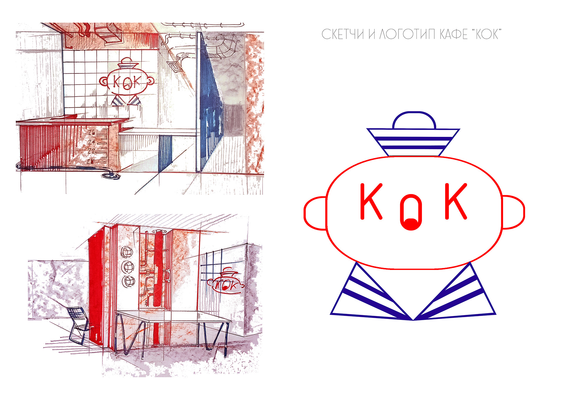 学习设计项目·咖啡馆“КОК”室内设计-7