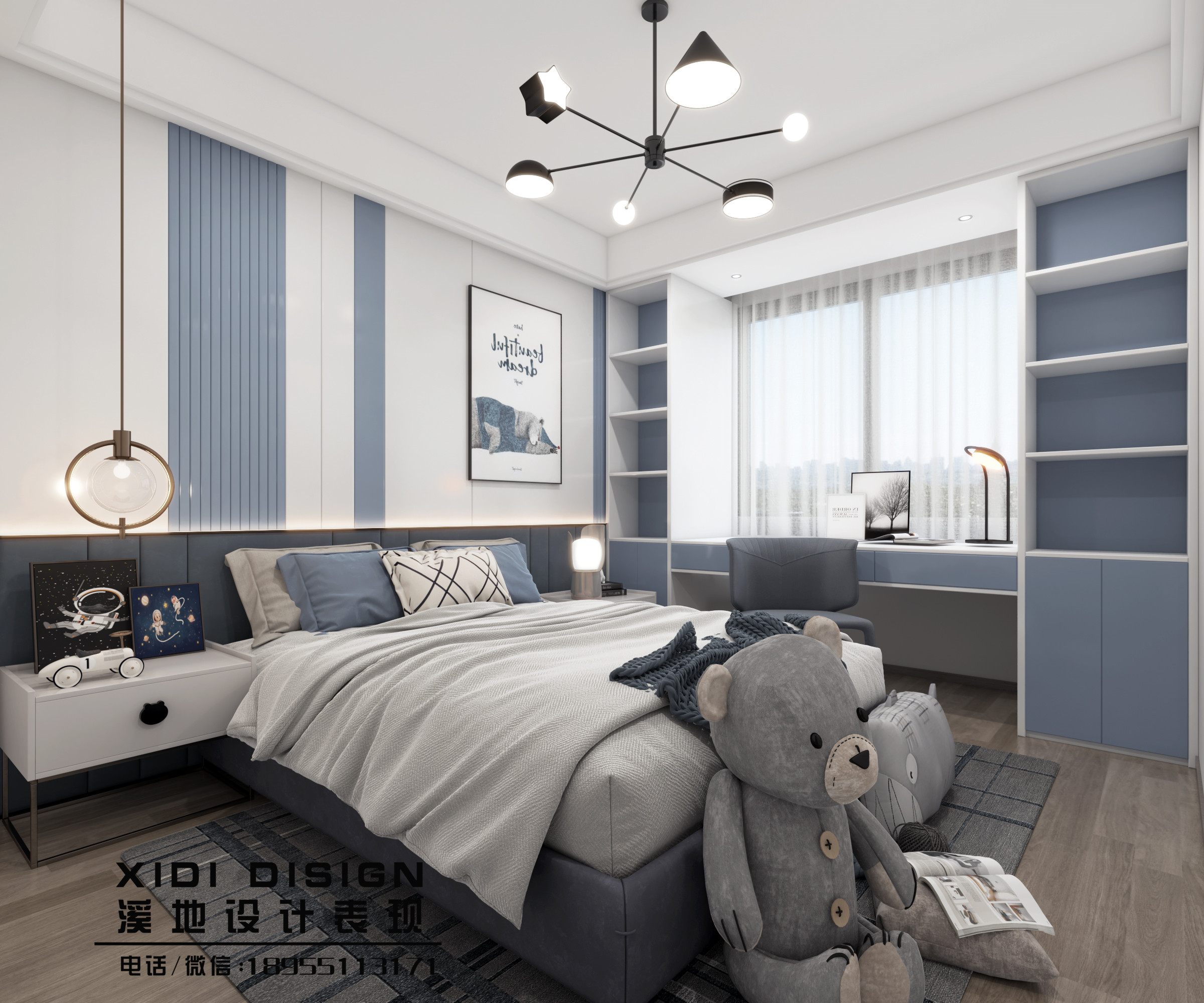 宁静舒适的现代简约木色空间-1