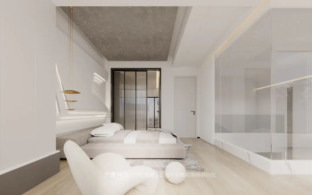 大唐设计丨美的湾150㎡叠墅,极简与艺术的双向奔赴-35