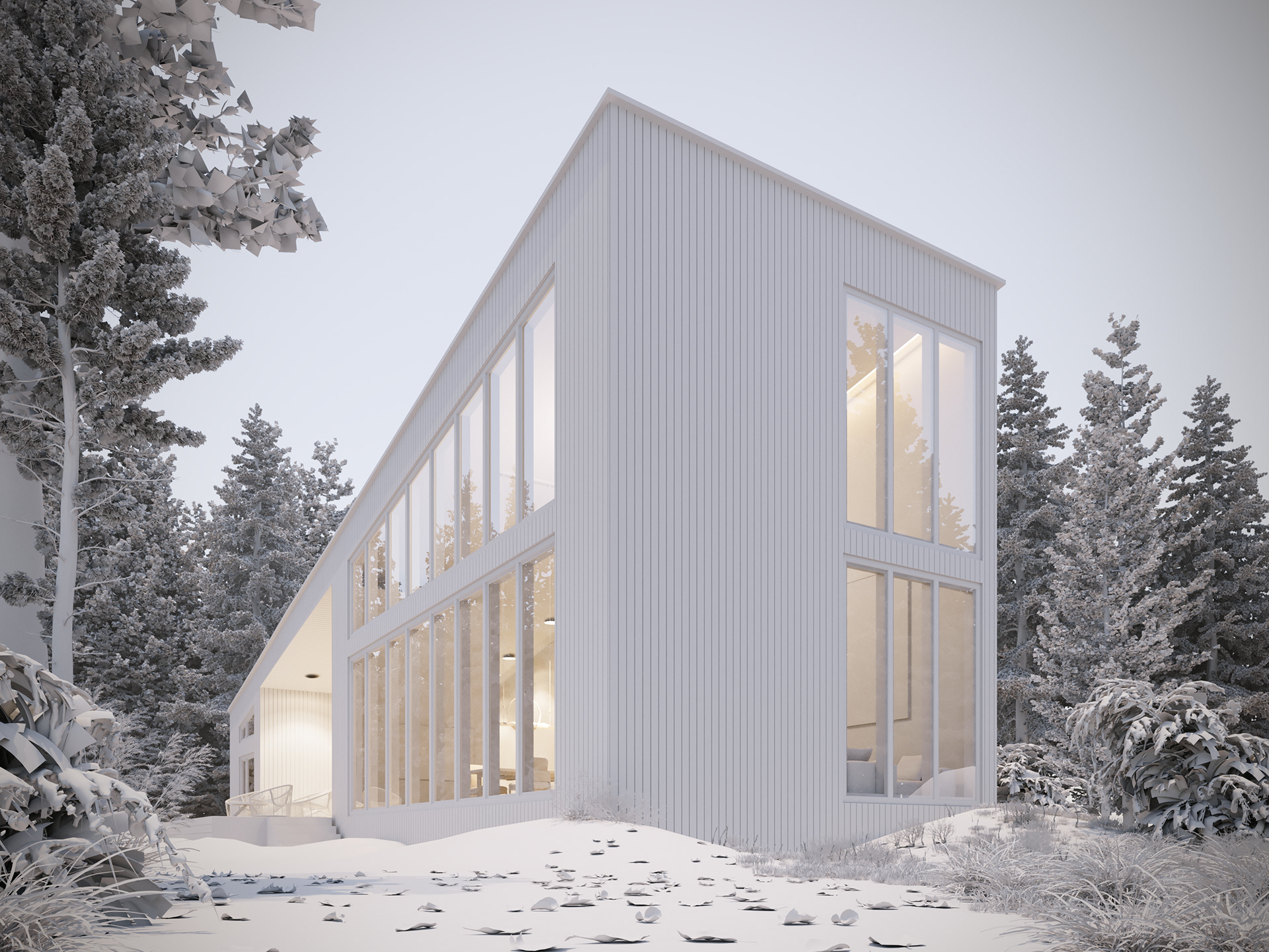 Zimowa建筑外观可视化-7