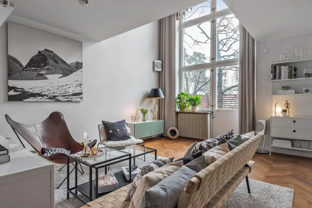 瑞典 47 号公寓的温馨冬季室内设计-3