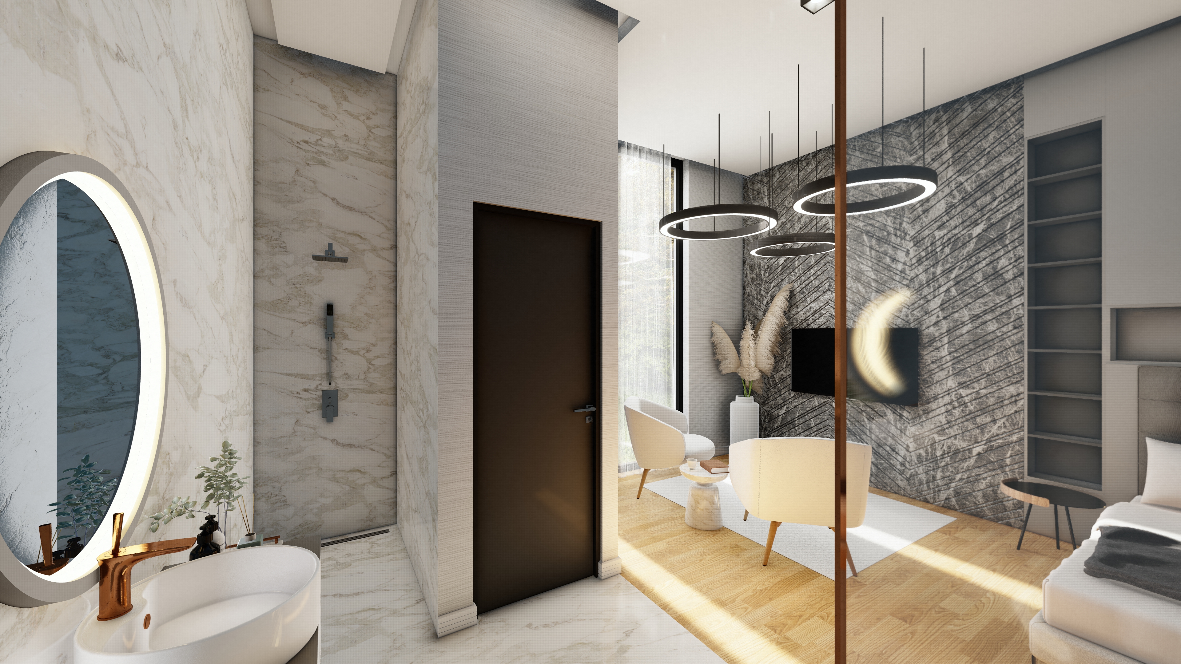 VillaRose 圆形书架设计-35