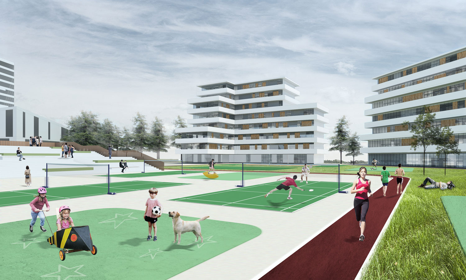 地形融入建筑,连接室内外空间的展览中心设计-18