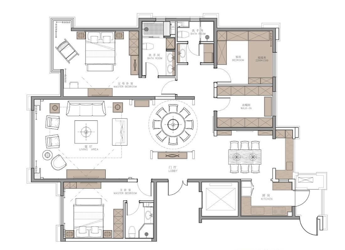 汤河铭筑 | 港式风沉稳住宅设计-11