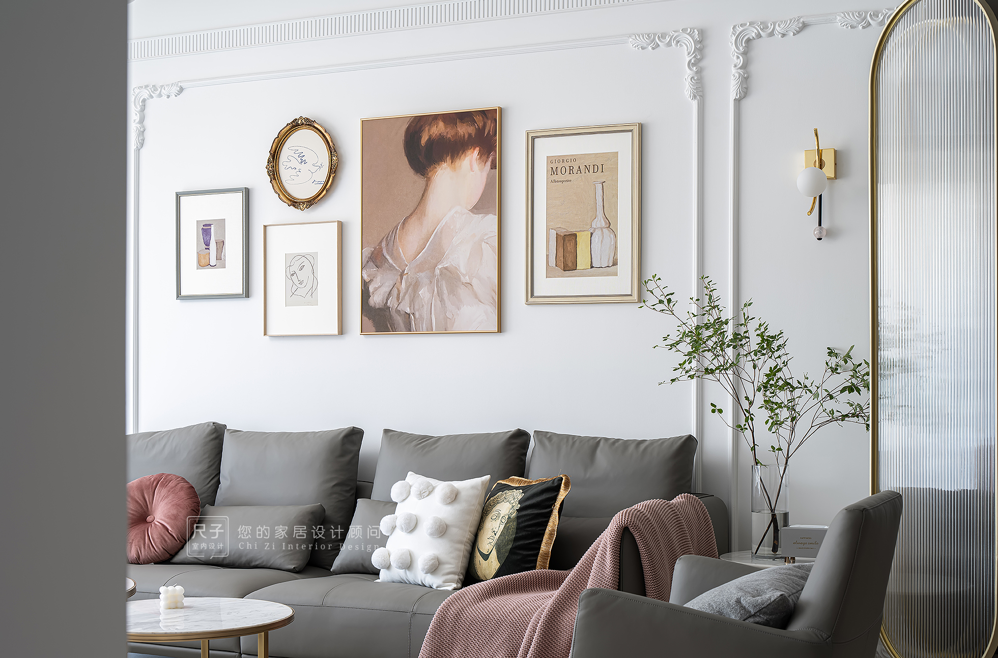 复古雕花+大胆撞色,告别平庸精装房丨中国深圳丨尺子室内设计-8