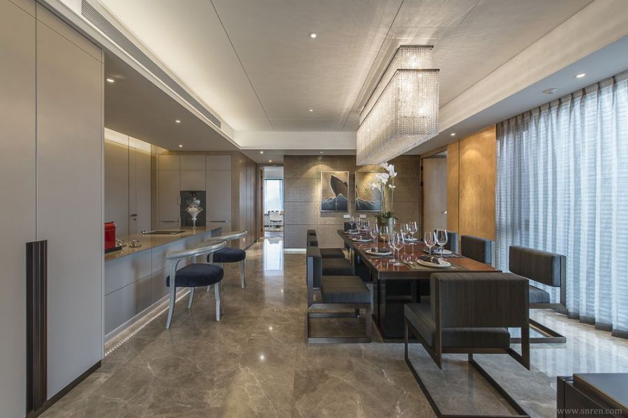 豪华别墅 现代风格KLID达观凌子达  翡翠滨江310m²样板房-5