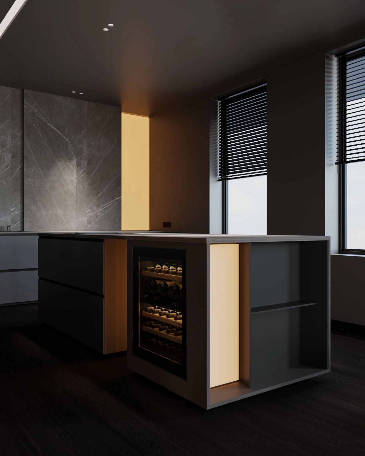 97㎡黑色调公寓设计-7