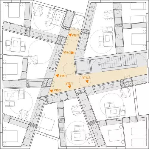 40 张建筑平面图大赏，美感与设计兼具-37