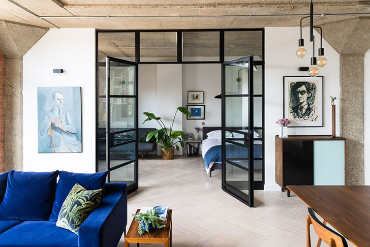 伦敦河畔明亮现代公寓——完美空间利用-4