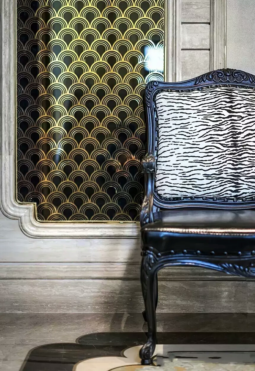 东西方元素融合的奢华豪宅 新装饰主义别墅设计方案资料-7