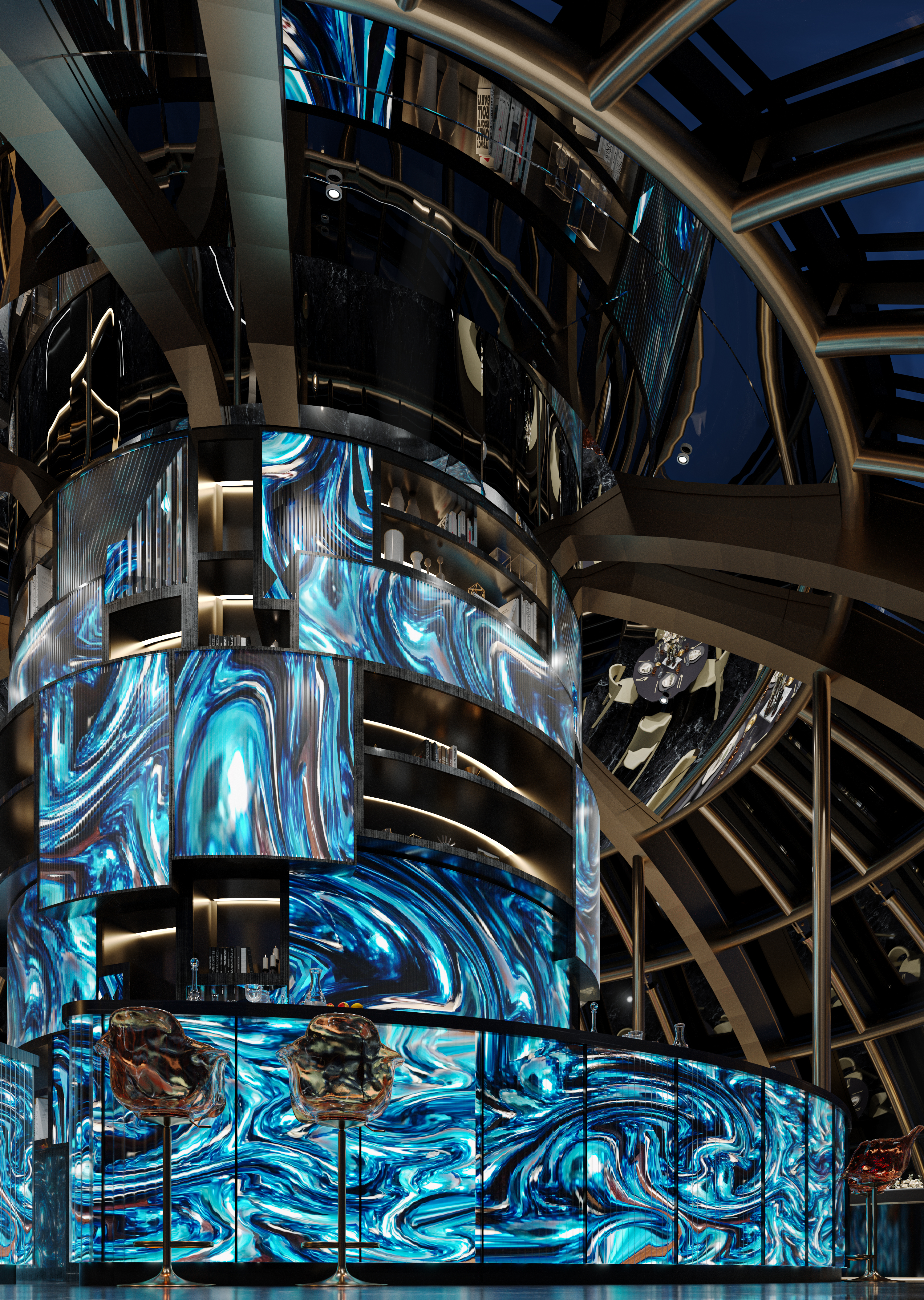 塔什干球型餐厅室内设计丨乌兹别克斯坦塔什干丨映现设计Emerge Design Studio-24