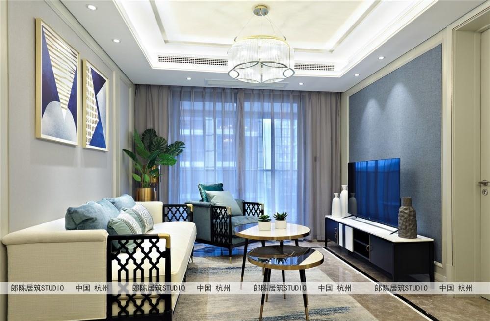 望湖别居 | 蓝调新中式,生活情调与自然气息完美融合-11