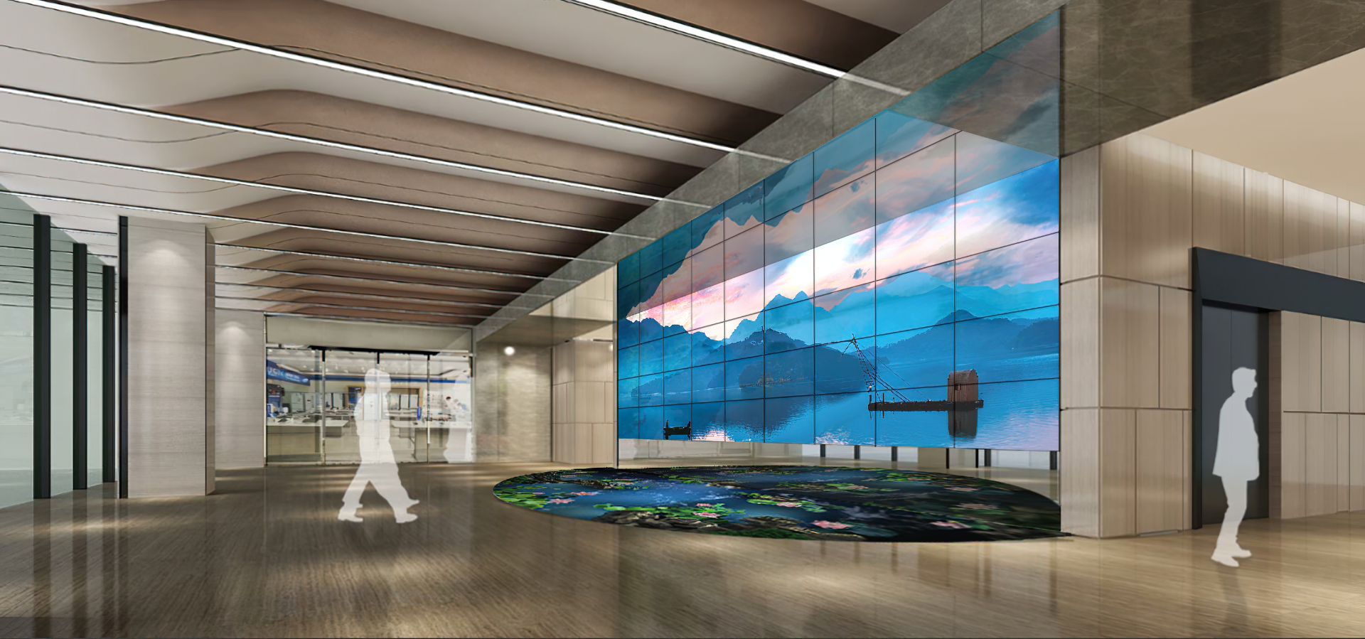 冠捷科技总部大厅迎宾互动展示墙丨乐亦非凡 Smartjoy-5