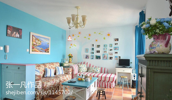 13万元二居79平米装修案例  俩个人的地中海婚房 温馨设计-12