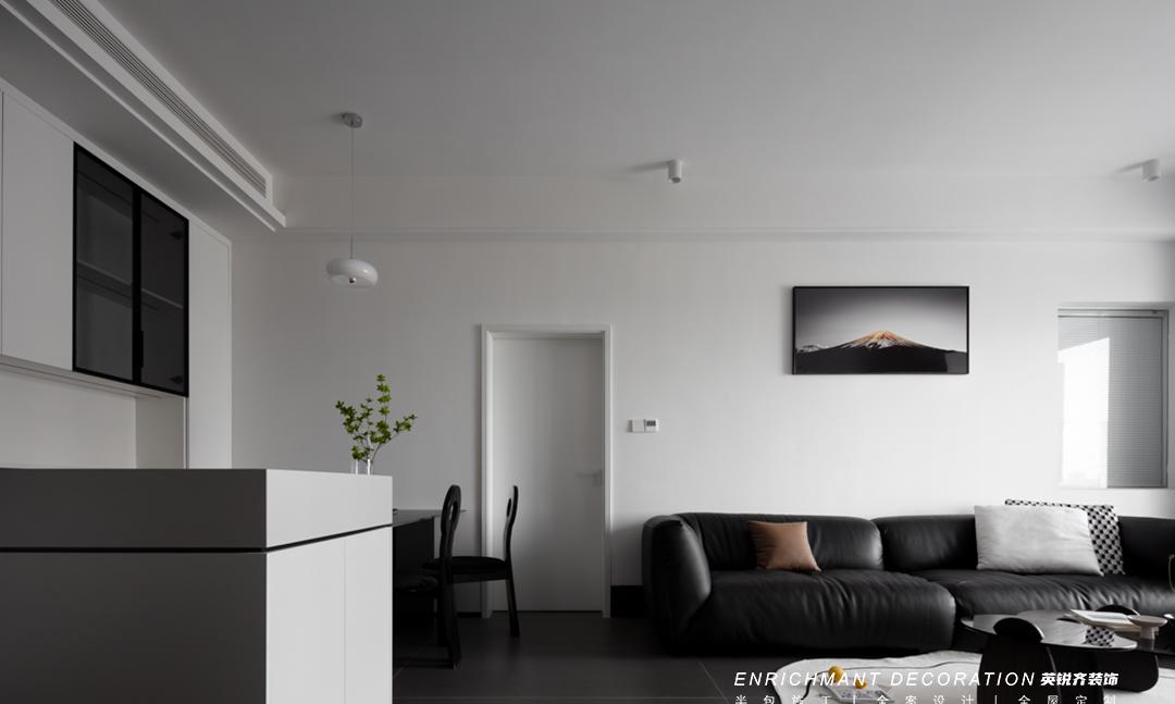 极致黑白 · 简约高级感爆棚的精装房改造丨易越-23
