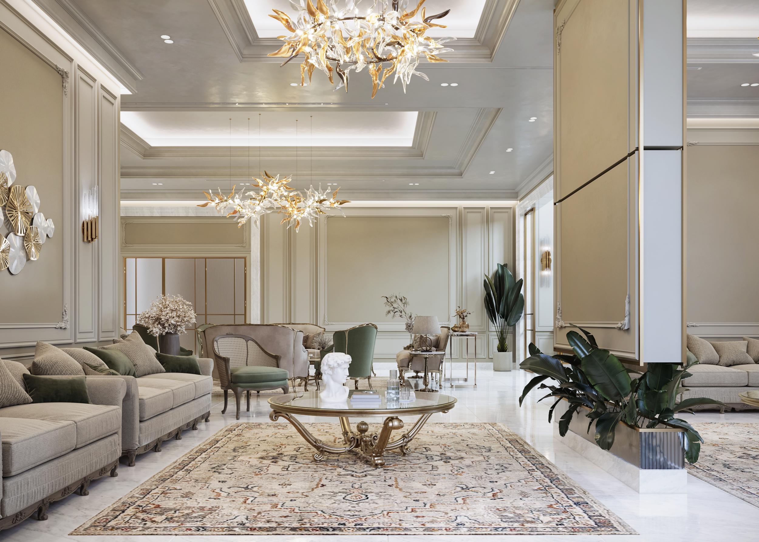 Luxury Classic Reception | Private Villa - UAE-11