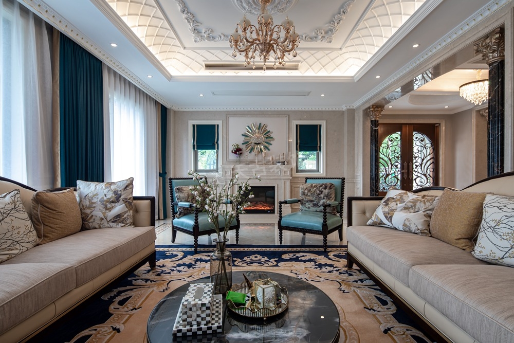 中交漫山法式轻奢联排别墅实景案例丨天古装饰-2