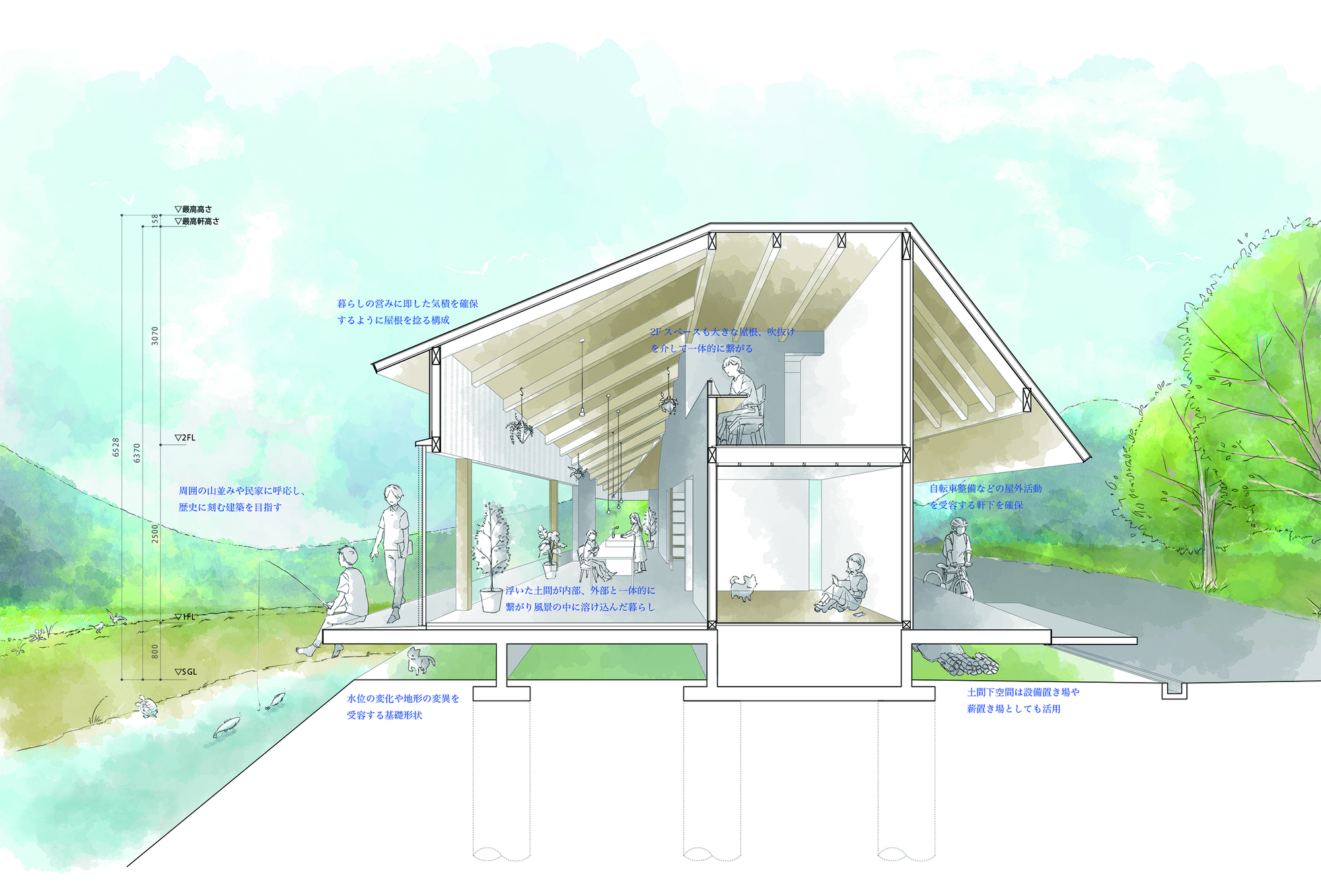 榛原町的地板和屋顶丨日本丨SAI Architectural Design Office-34