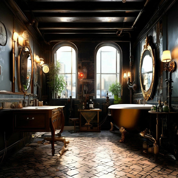 Квартира в стиле стимпанк. 4-3