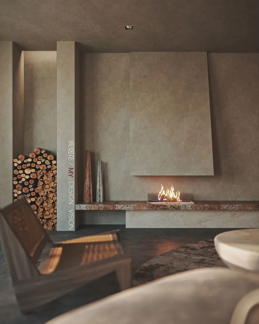 作品欣赏 | 侘寂风客厅，用光影制造仪式感！-17