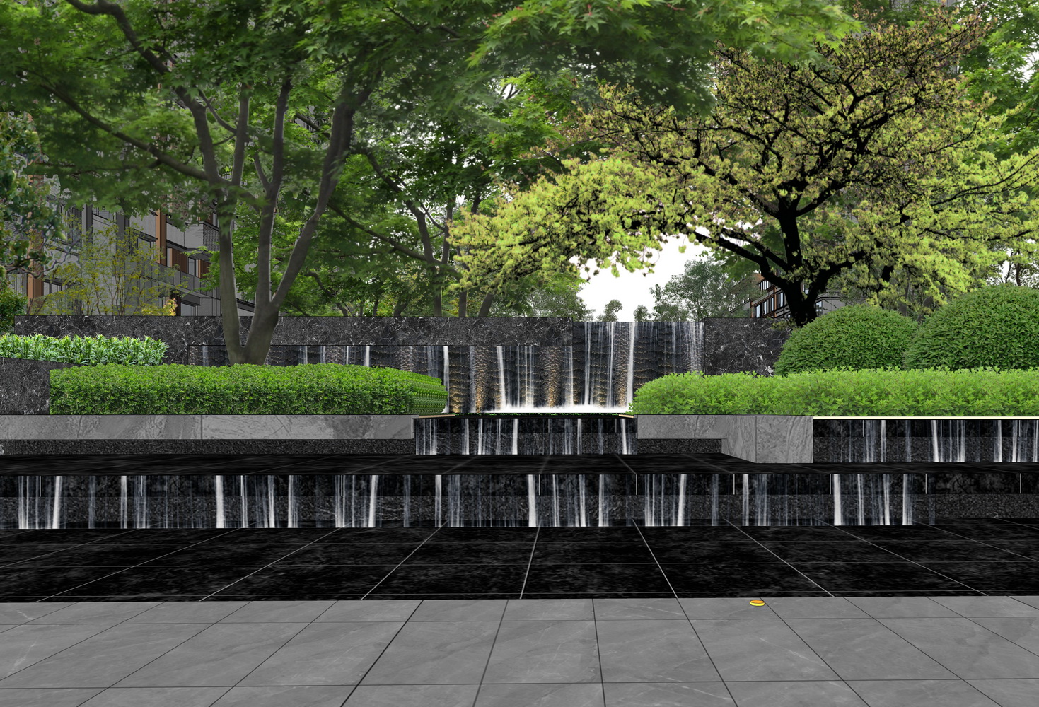 中海兴叁號院大区景观SU模型-9