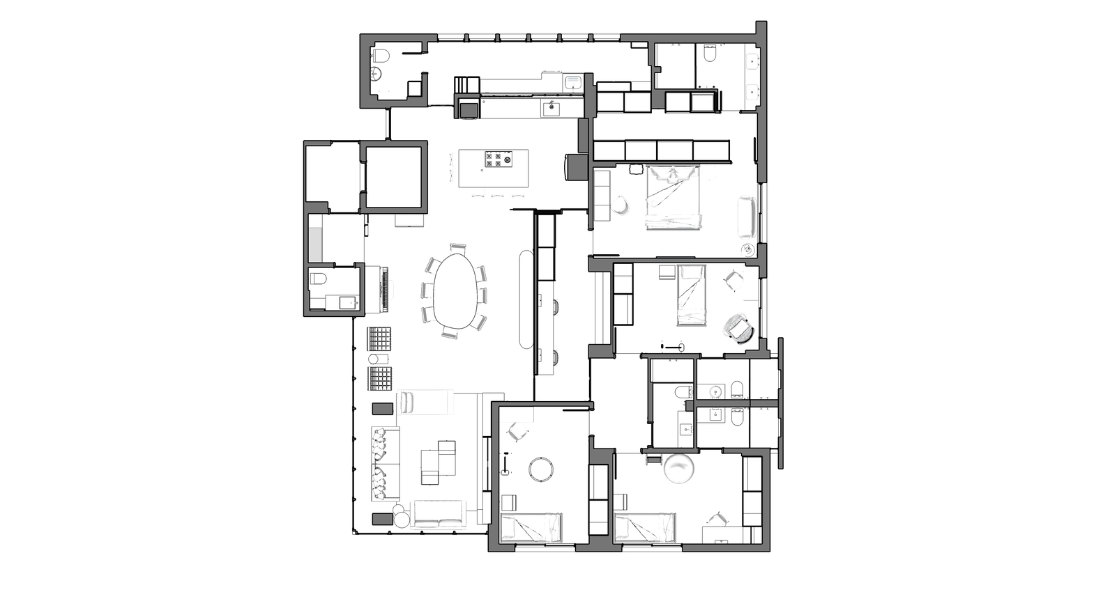 明亮现代大平层设计-4