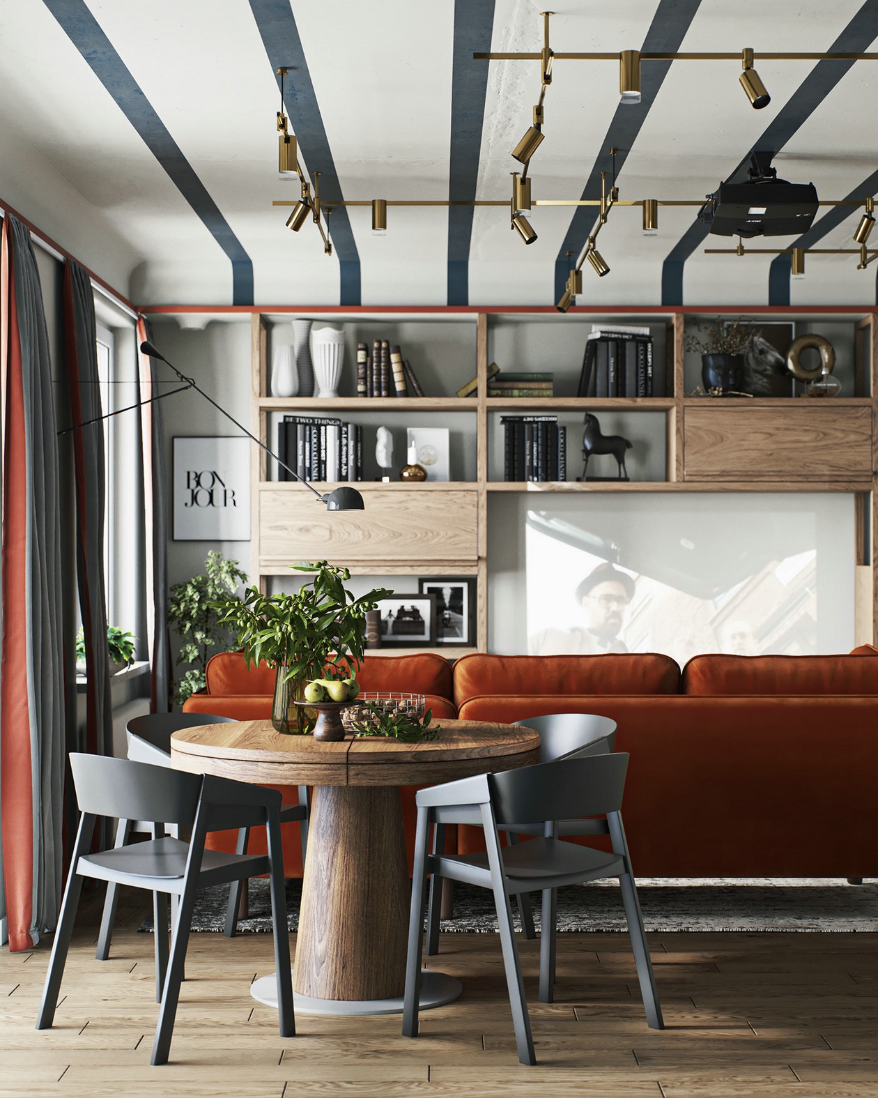 97㎡混搭 风色彩丰富，布局大胆-5