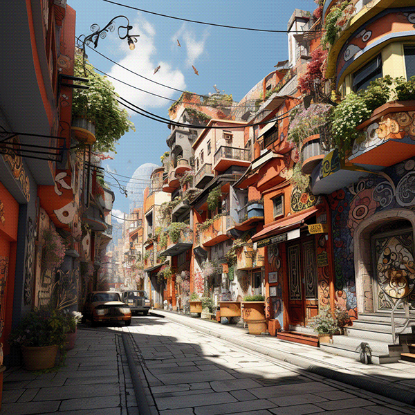 Colorful Cityscapes | Mediterranean Scene-5