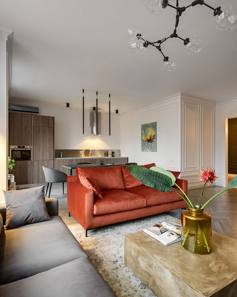 乌克兰时尚租赁住宅，隐藏式床设计独特-5