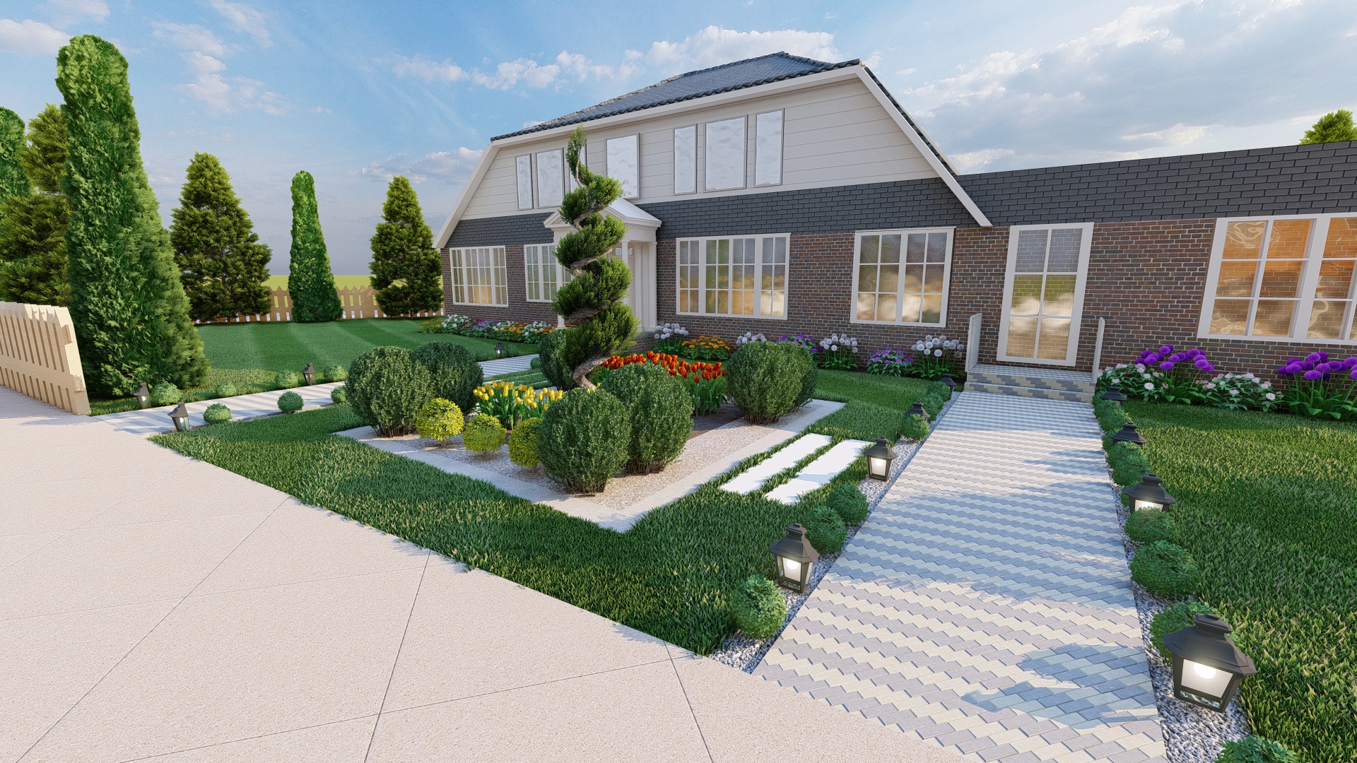 Backyard & Front yard landscape Design-10