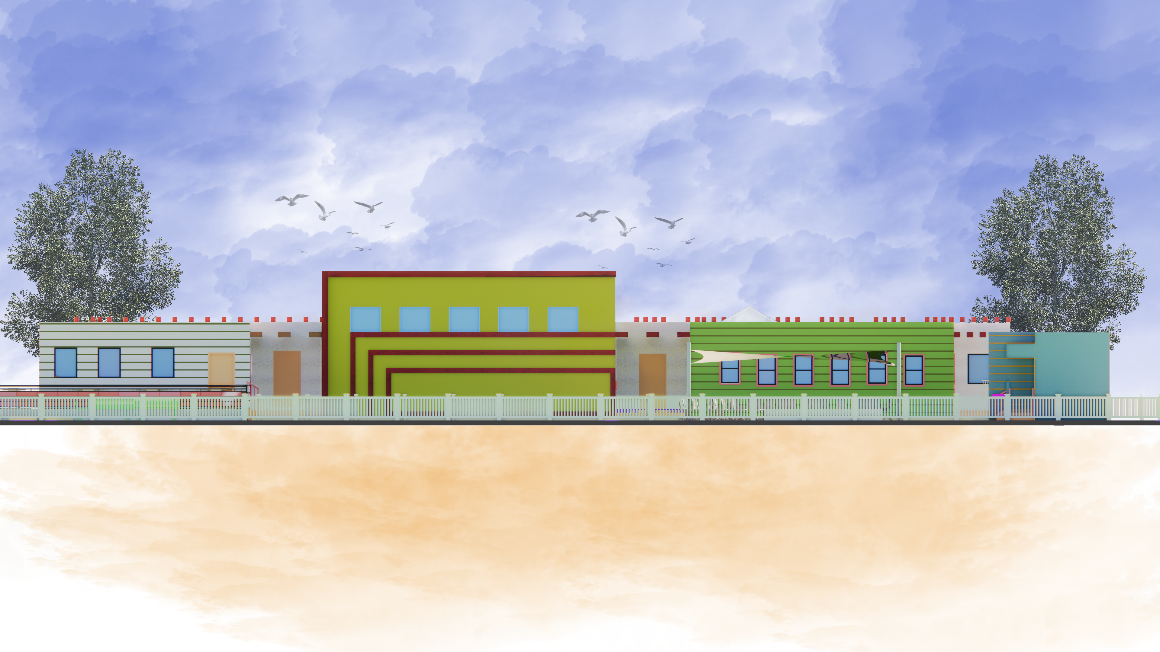 文化儿童中心项目丨美术建筑系-14