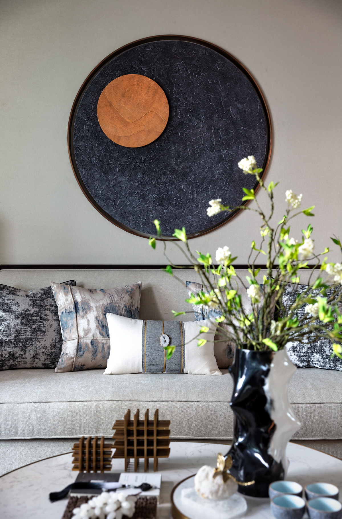 新中式样板房丨徜徉在东方禅意的美学中-28