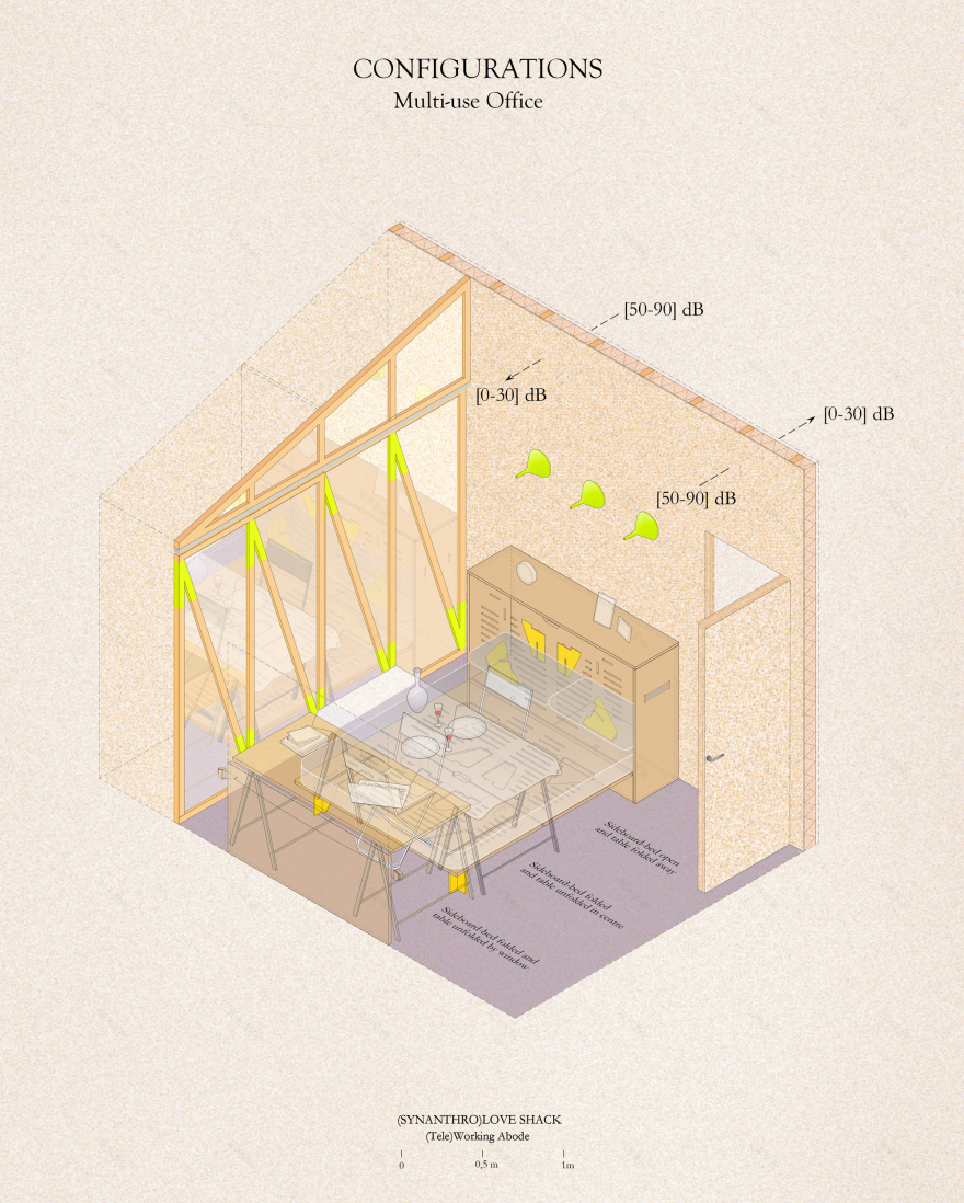 爱的小屋,(远程)工作住所丨西班牙马德里丨Husos Architects-24