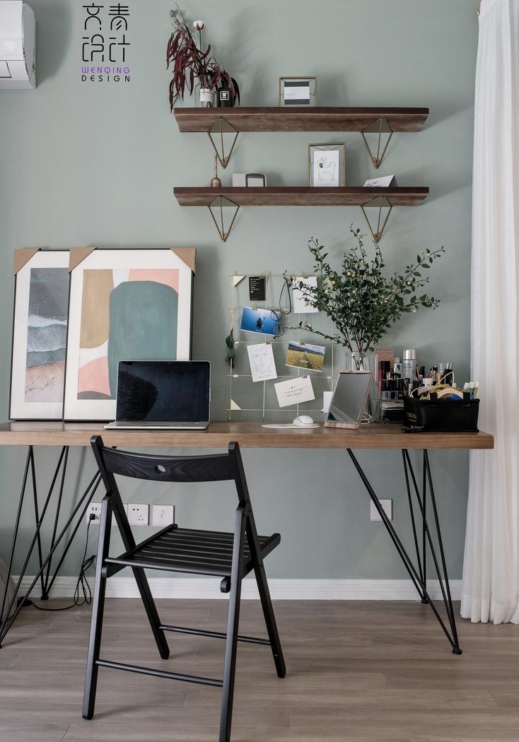 我的单身公寓 | 水泥餐桌与自画色块画的独特融合-18